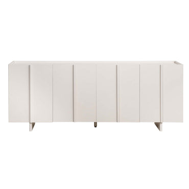 LivaraHome Solis 4 Door Sideboard Panel Buffet Cabinet Credenza - White