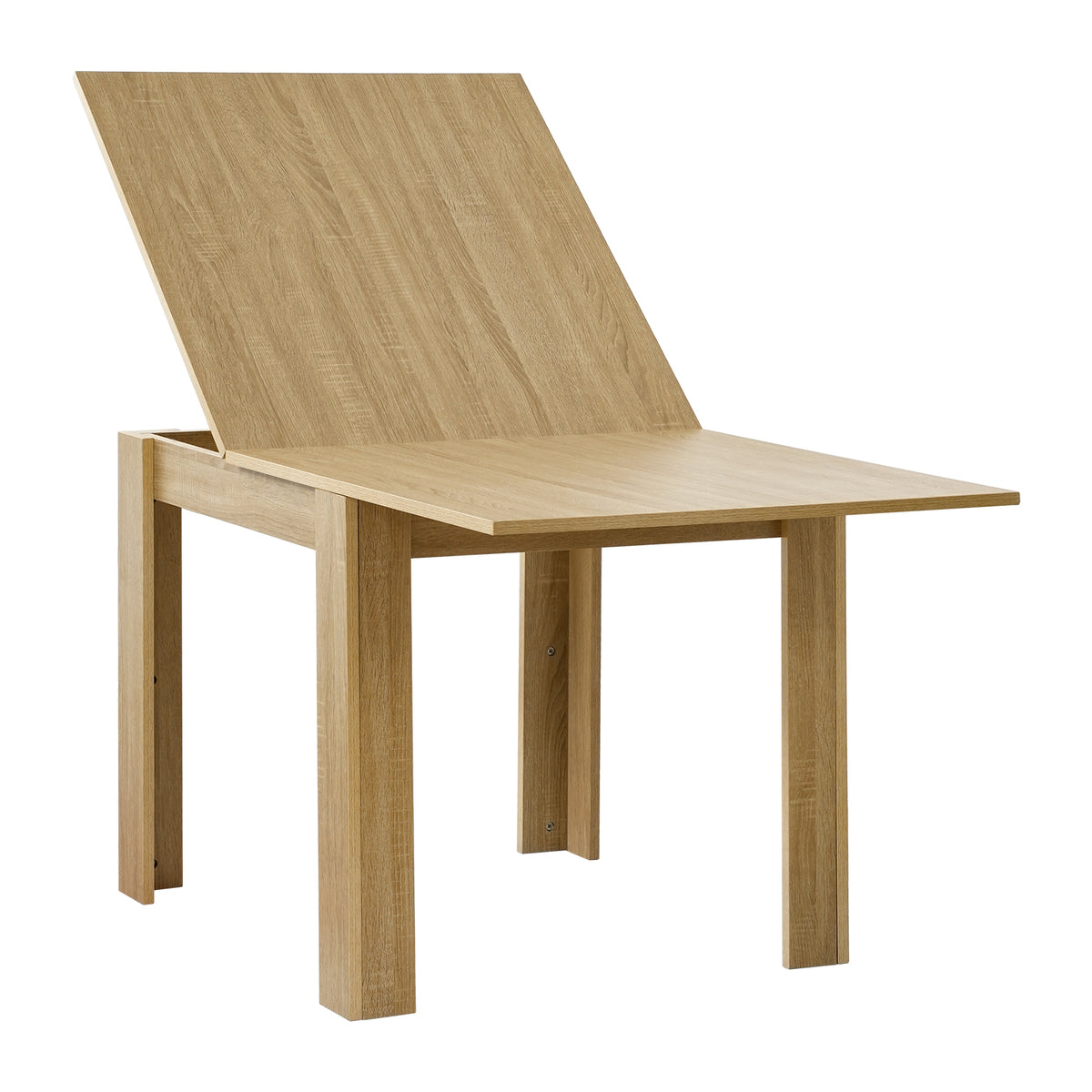 LivaraHome Nook Extendable Flip-Top Dining Table for 2-6 - Natural