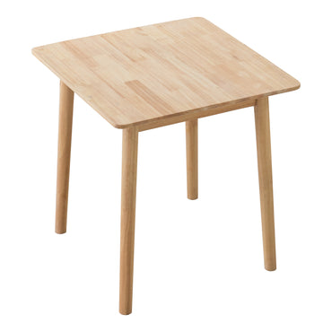 LivaraHome Nor Square Solid Rubberwood Dining Table for 4