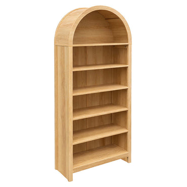 LivaraHome Arcen 6 Tier Bookcase Arched Shelving Unit