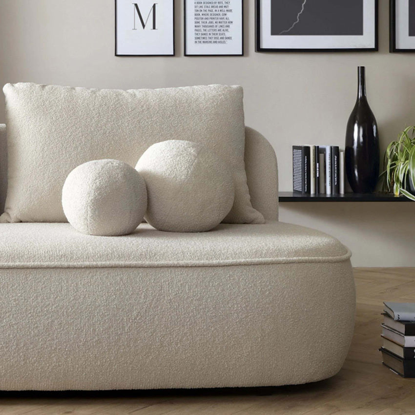 LivaraHome Kimi 4 Seater Double Bouclé Sofa Bed with Storage