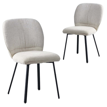LivaraHome Milo Chenille Upholstered Dining Chairs (Set of 2)