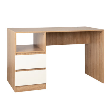 LivaraHome Como 2 Drawer Desk Modern Computer Wooden Table