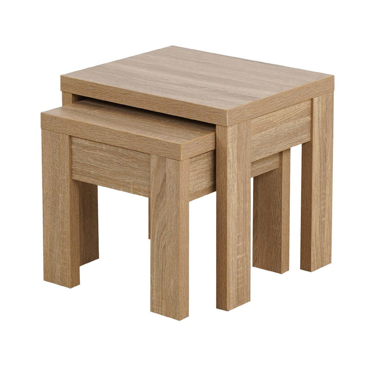 LivaraHome Olson 2-Piece Nesting Side Tables End Tables - Natural