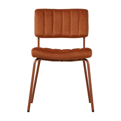 LivaraHome Lotus Velvet Upholstered Dining Chairs (Set of 2) - Modern