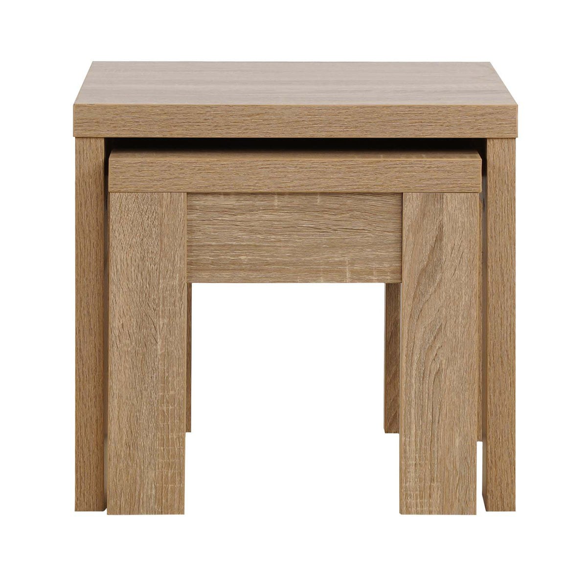 LivaraHome Olson 2-Piece Nesting Side Tables End Tables - Natural