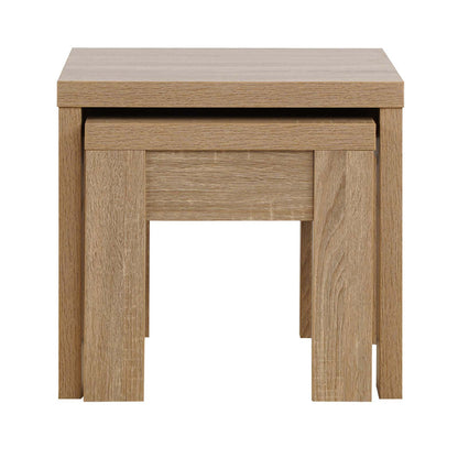 LivaraHome Olson 2-Piece Nesting Side Tables End Tables - Natural
