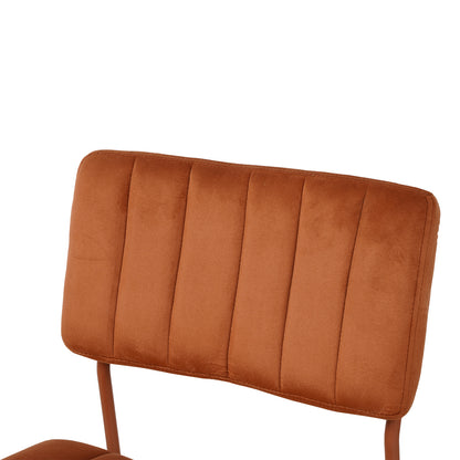 LivaraHome Lotus Velvet Upholstered Dining Chairs (Set of 2) - Modern