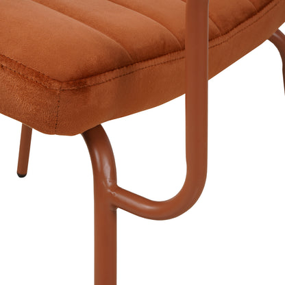 LivaraHome Lotus Velvet Upholstered Dining Chairs (Set of 2) - Modern