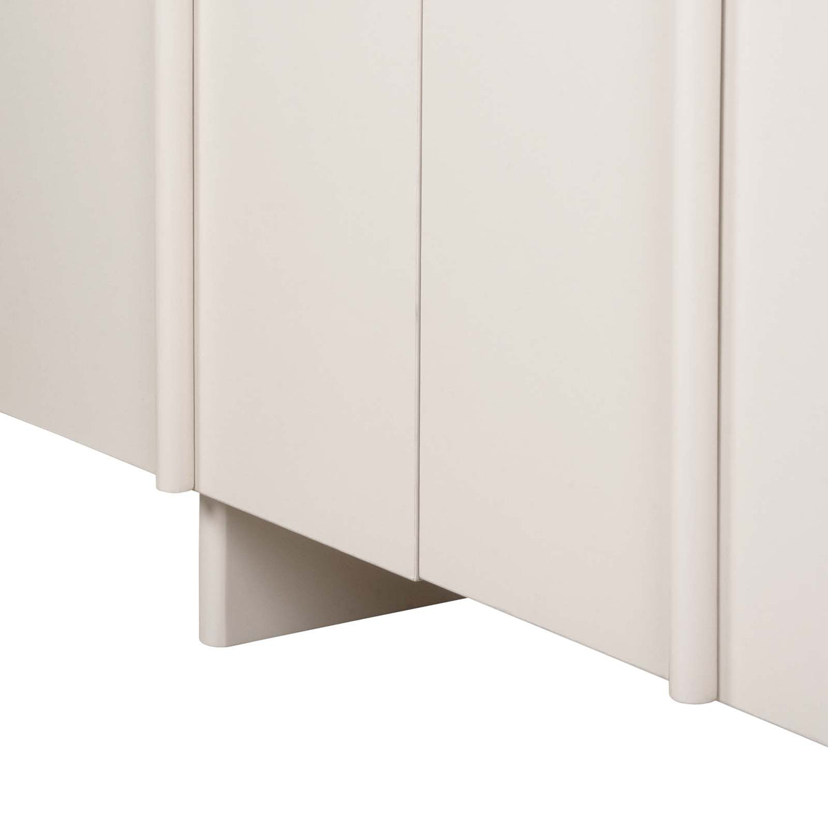 LivaraHome Solis 4 Door Sideboard Panel Buffet Cabinet Credenza - White