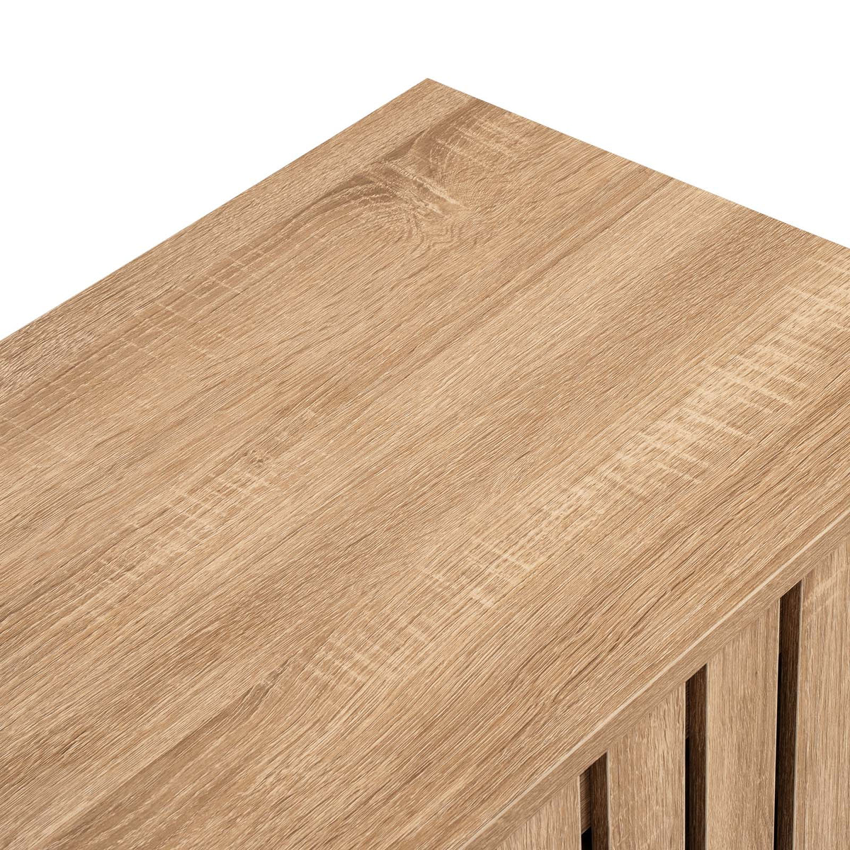 LIVARA Samia 3 Slatted Door Shoe Storage Cabinet Wooden Hidden Shoe Rack