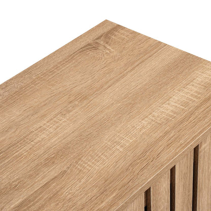 LIVARA Samia 3 Slatted Door Shoe Storage Cabinet Wooden Hidden Shoe Rack