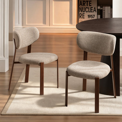 LIVARA Laurent Chenille Upholstered Dining Chairs (Set of 2)