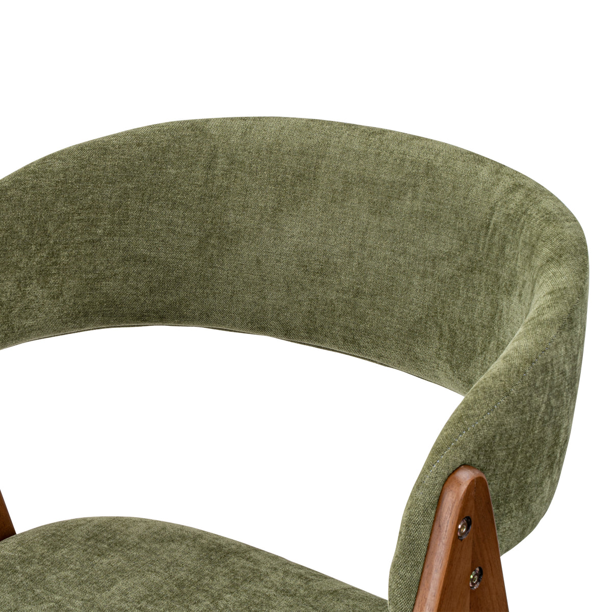 LivaraHome Gaudi Velvet Bouclé Dining Chairs (Set of 2) - Solid Wood