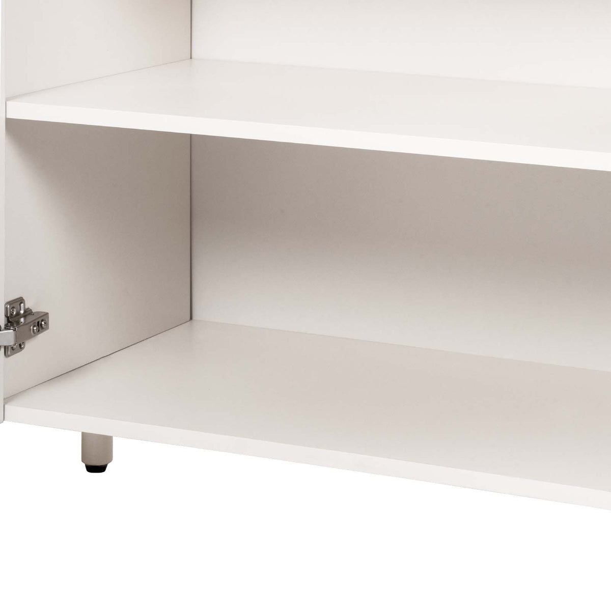 LivaraHome Solis 4 Door Sideboard Panel Buffet Cabinet Credenza - White