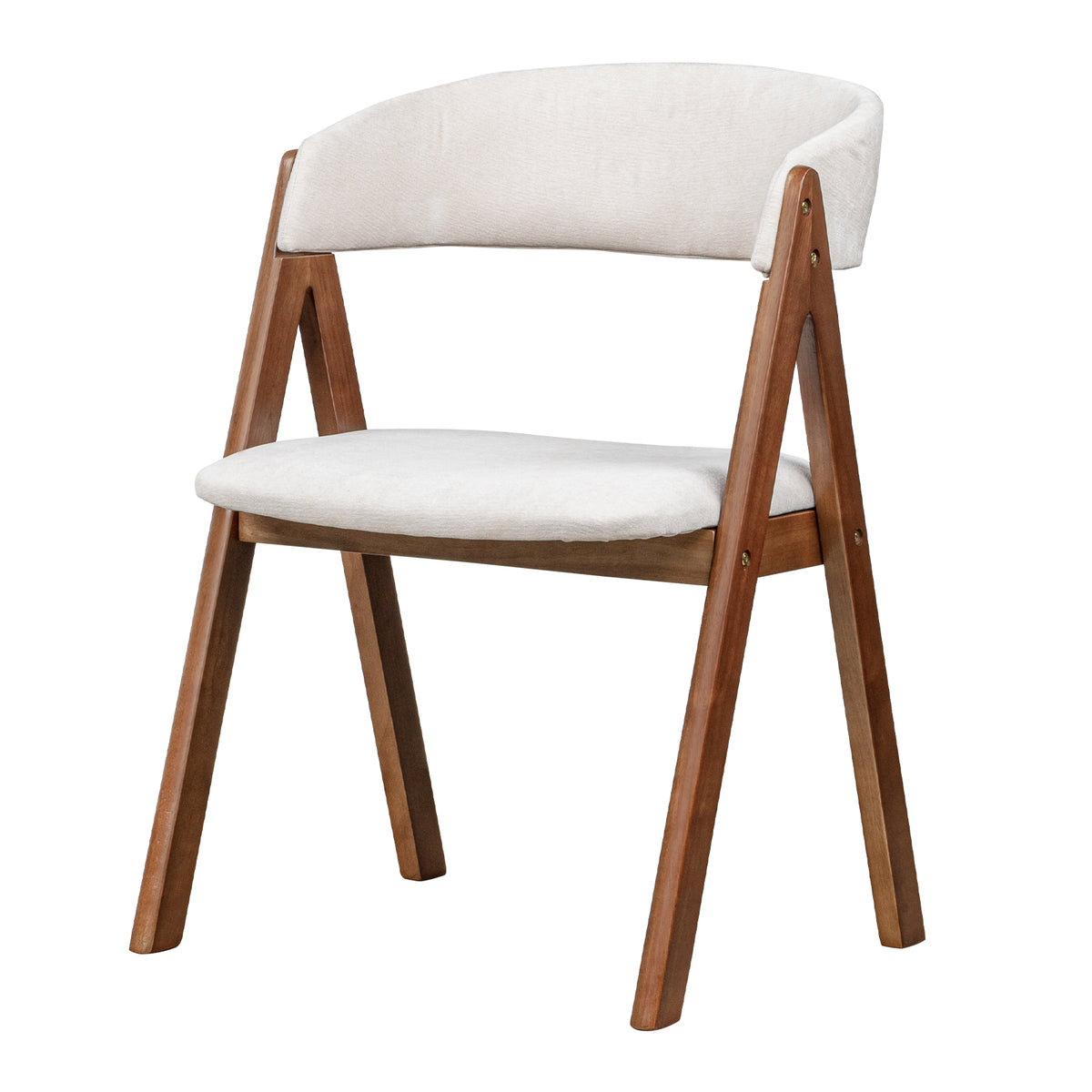 LivaraHome Gaudi Velvet Bouclé Dining Chairs (Set of 2) - Solid Wood