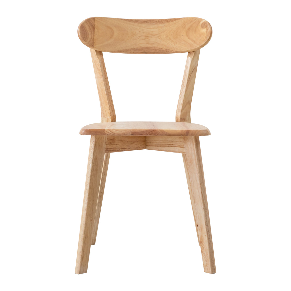LivaraHome Luis Solid Rubberwood Dining Chairs (Set of 2)