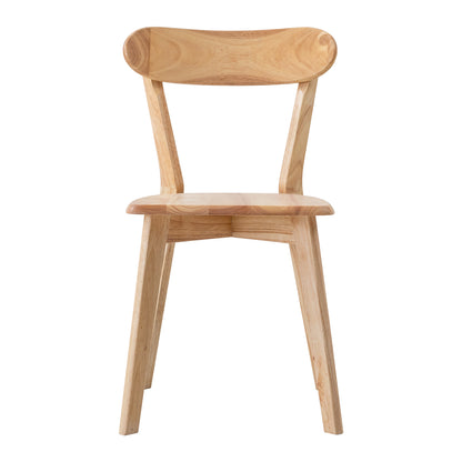 LivaraHome Luis Solid Rubberwood Dining Chairs (Set of 2)