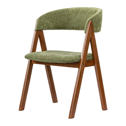 LivaraHome Gaudi Velvet Bouclé Dining Chairs (Set of 2) - Solid Wood