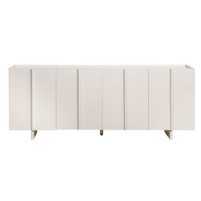 LivaraHome Solis 4 Door Sideboard Panel Buffet Cabinet Credenza - White