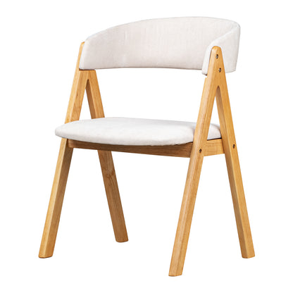 LivaraHome Gaudi Velvet Bouclé Dining Chairs (Set of 2) - Solid Wood