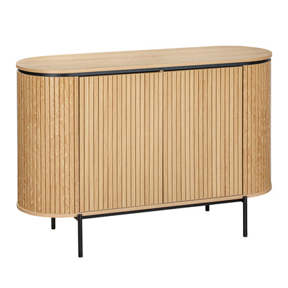 LivaraHome Licia 2 Door Sideboard Buffet Storage Cabinet - Natural