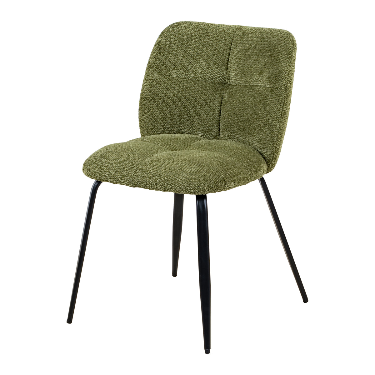 LIVARA Riviera Chenille Dining Chairs Tufted High Back (Set of 2)