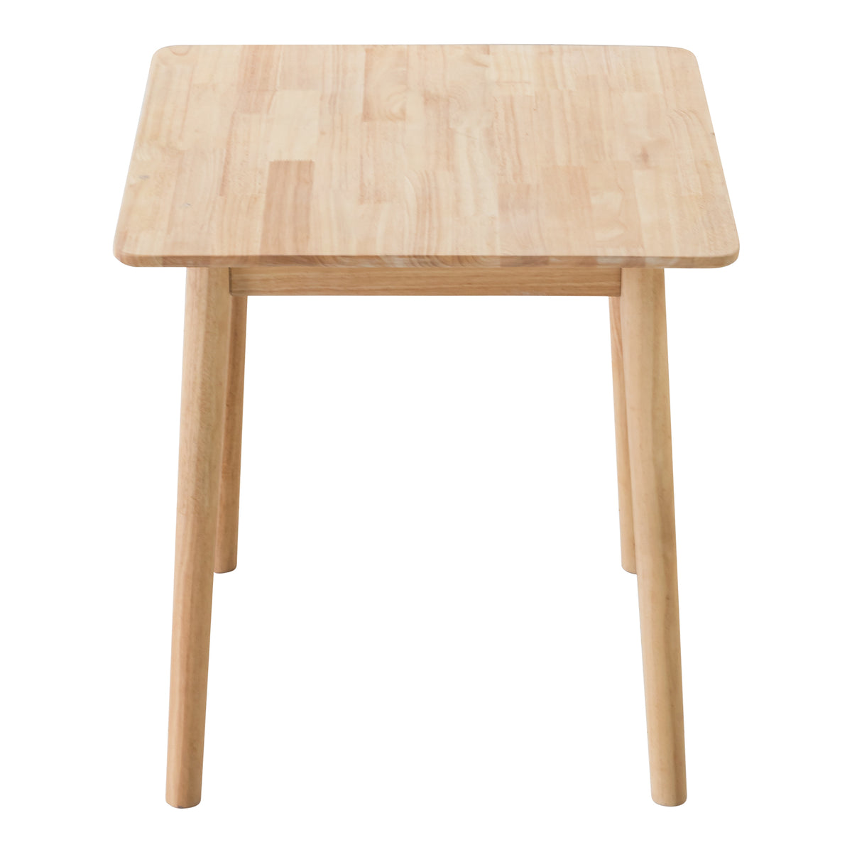 LivaraHome Nor Square Solid Rubberwood Dining Table for 4