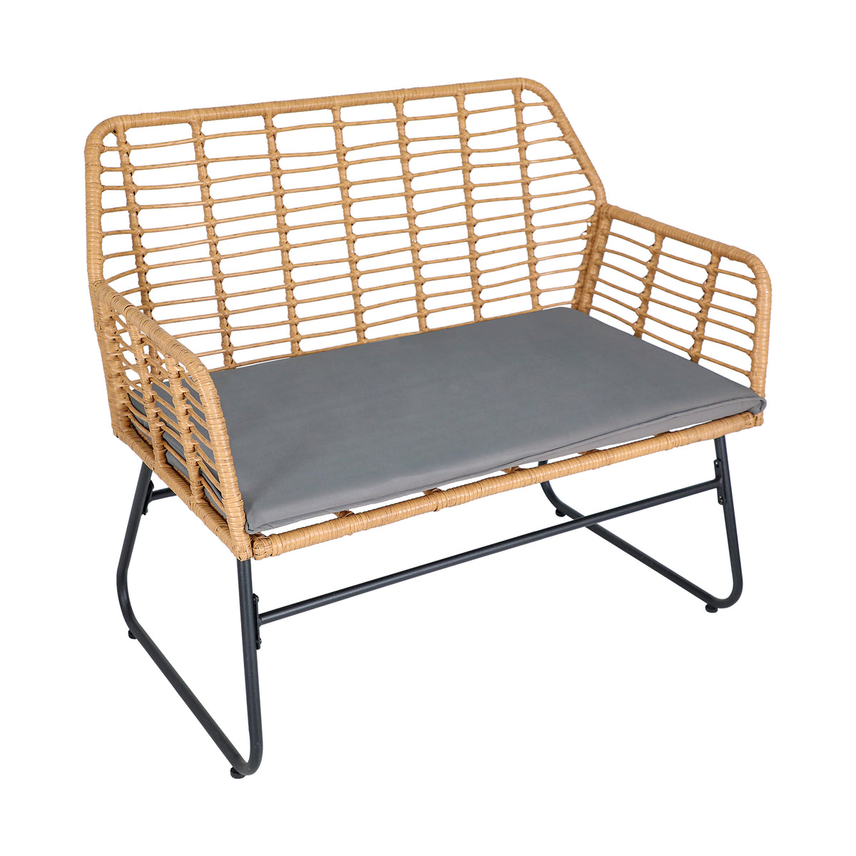 LivaraHome Neo 4 Seater Outdoor Lounge Set Wicker Patio Furniture