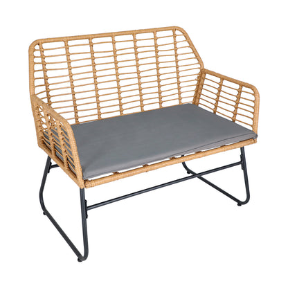 LivaraHome Neo 4 Seater Outdoor Lounge Set Wicker Patio Furniture