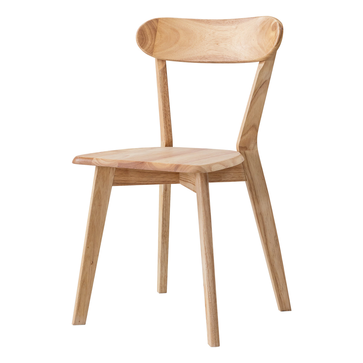 LivaraHome Luis Solid Rubberwood Dining Chairs (Set of 2)