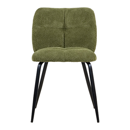 LIVARA Riviera Chenille Dining Chairs Tufted High Back (Set of 2)