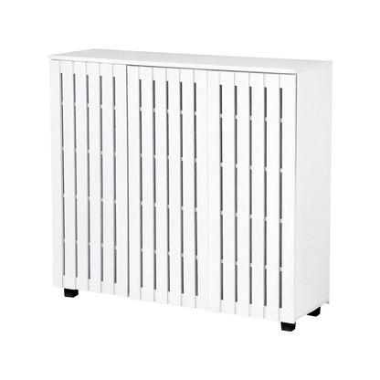 LIVARA Samia 3 Slatted Door Shoe Storage Cabinet Wooden Hidden Shoe Rack