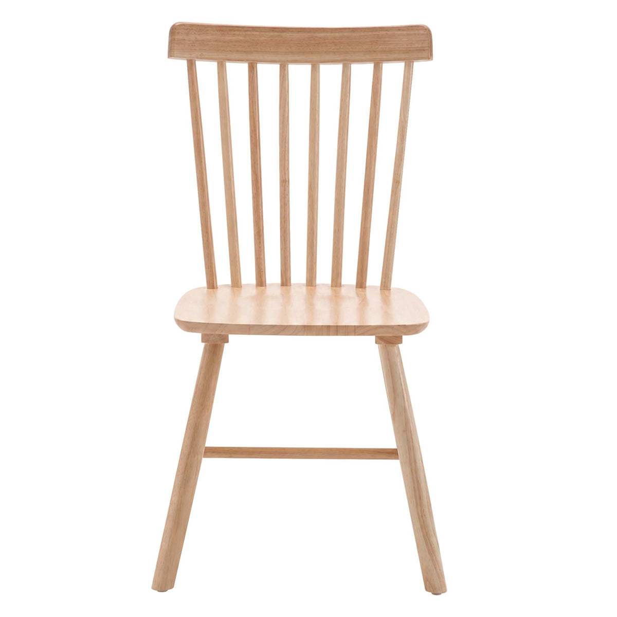 LivaraHome Wins Dining Chairs Slat Back Seat (Set of 2) - Rubberwood