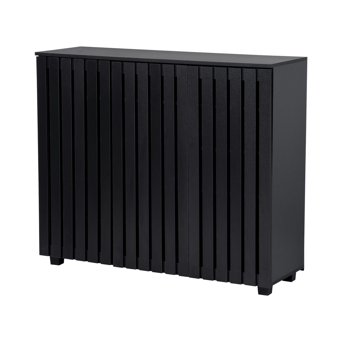 LIVARA Samia 3 Slatted Door Shoe Storage Cabinet Wooden Hidden Shoe Rack