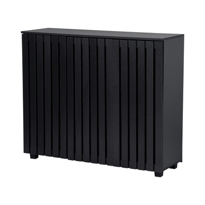 LIVARA Samia 3 Slatted Door Shoe Storage Cabinet Wooden Hidden Shoe Rack