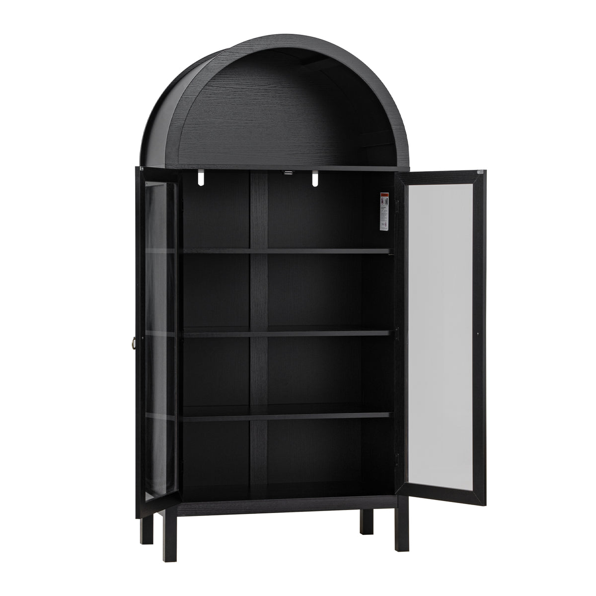 LivaraHome Arcen Arched 2 Door Storage Display Cabinet - Elegant