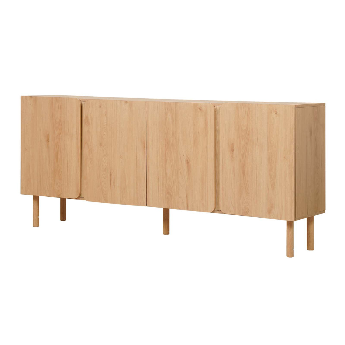 LivaraHome Mossa 4 Door Sideboard Modern Buffet Storage Cabinet - Natural