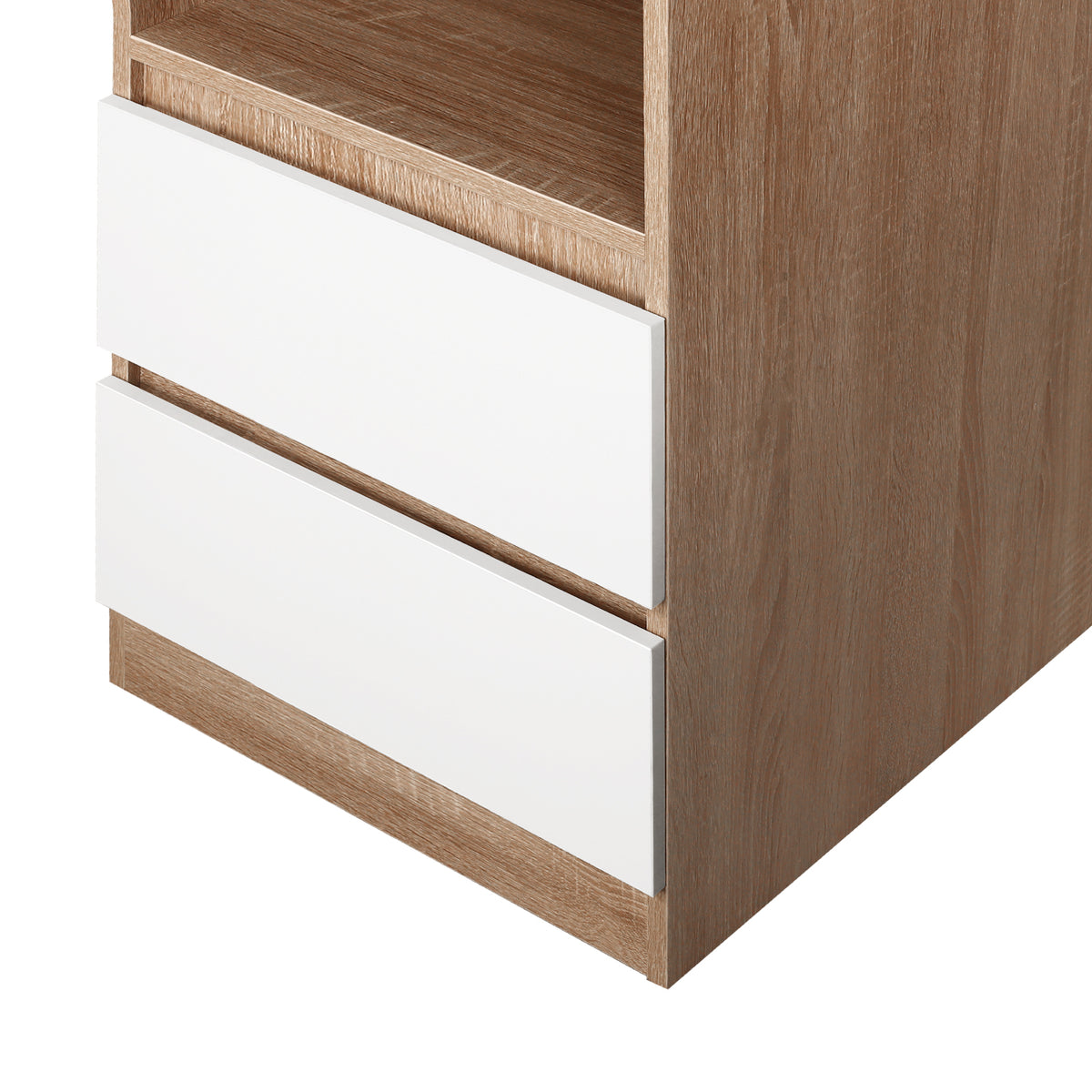 LivaraHome Como 2 Drawer Corner Desk L Shaped Office Table