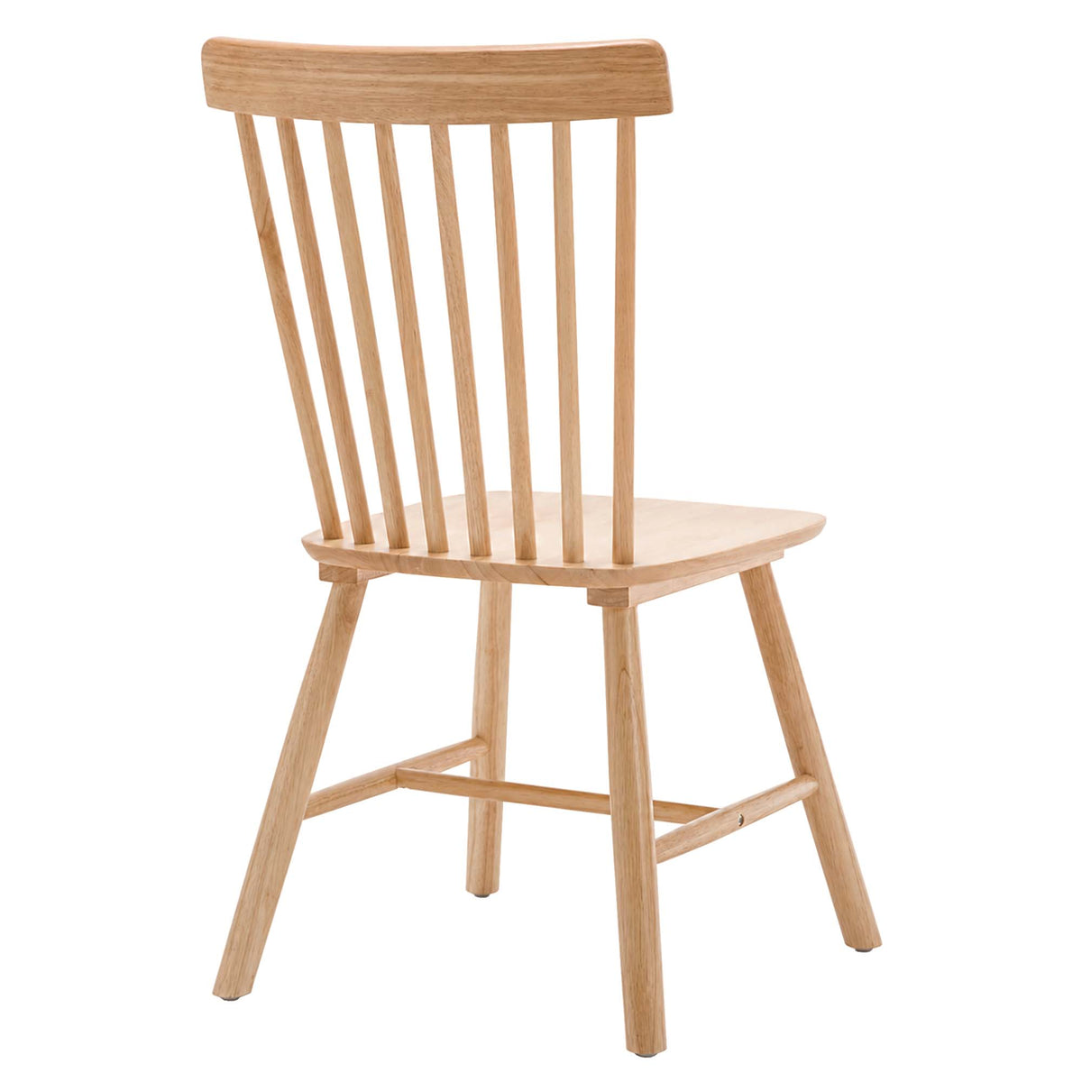 LivaraHome Wins Dining Chairs Slat Back Seat (Set of 2) - Rubberwood