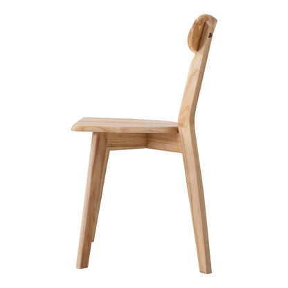 LivaraHome Luis Solid Rubberwood Dining Chairs (Set of 2)