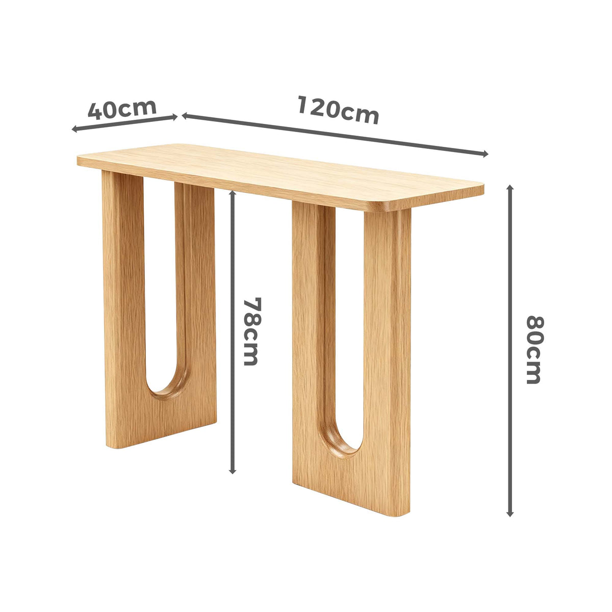 LivaraHome Lichi Console Table with Arched Leg Entryway Table - Modern
