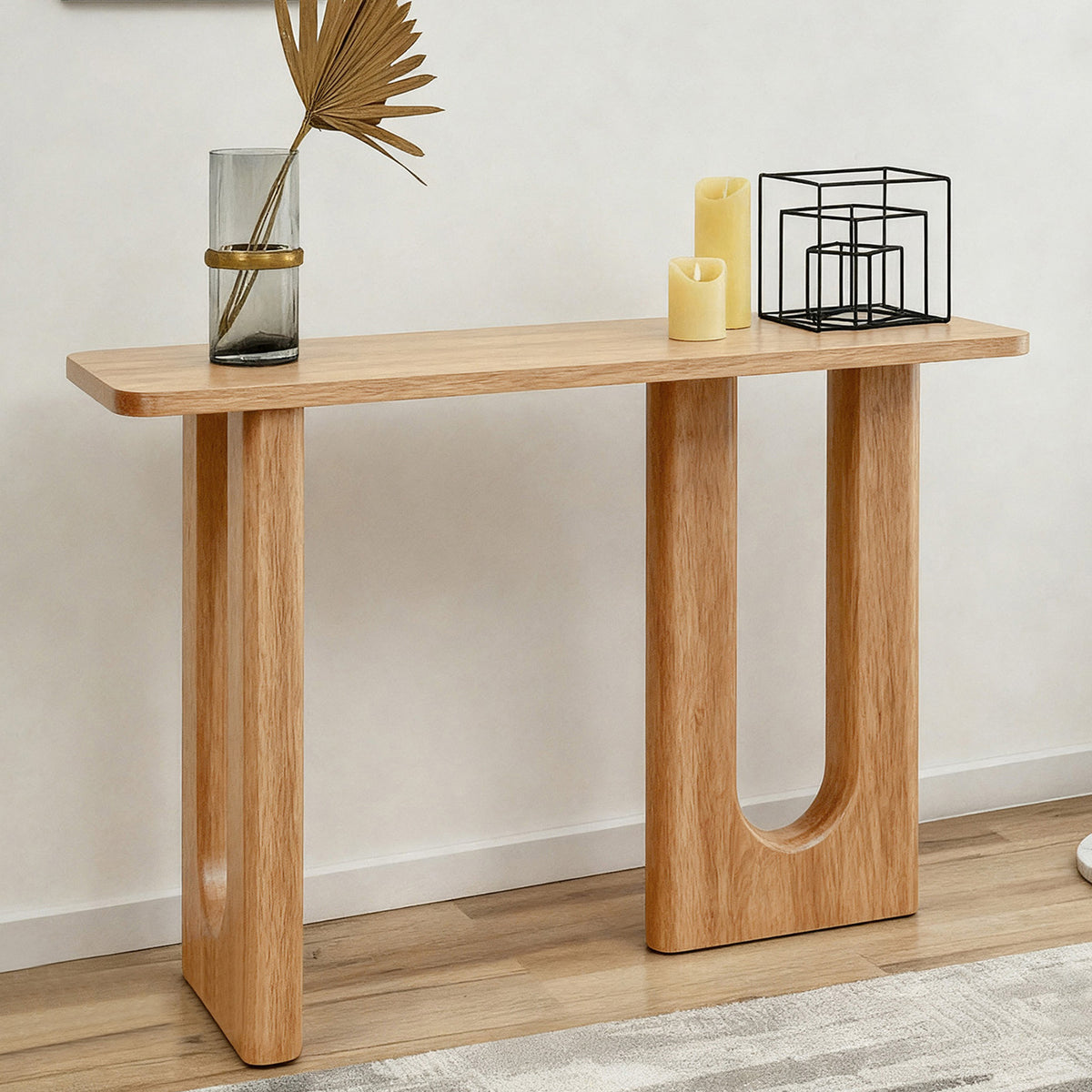 LivaraHome Lichi Console Table with Arched Leg Entryway Table - Modern