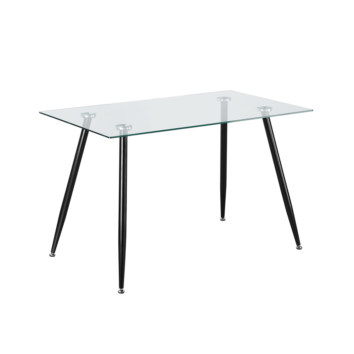 LivaraHome Ryan Rectangular Glass Dining Table - Modern