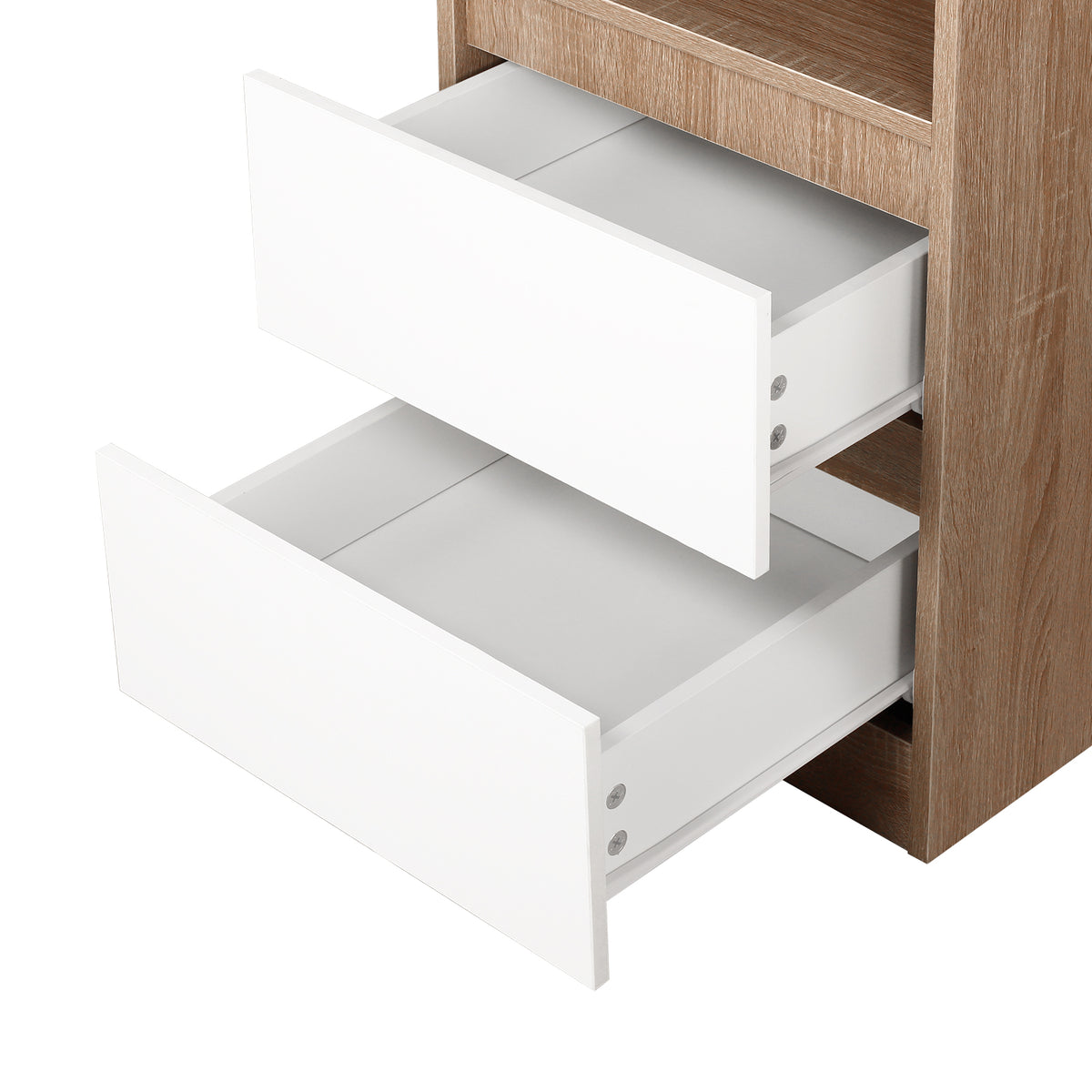 LivaraHome Como 2 Drawer Corner Desk L Shaped Office Table