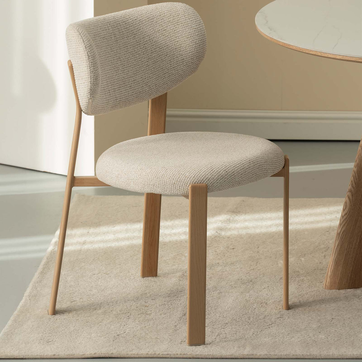 LIVARA Laurent Chenille Upholstered Dining Chairs (Set of 2)