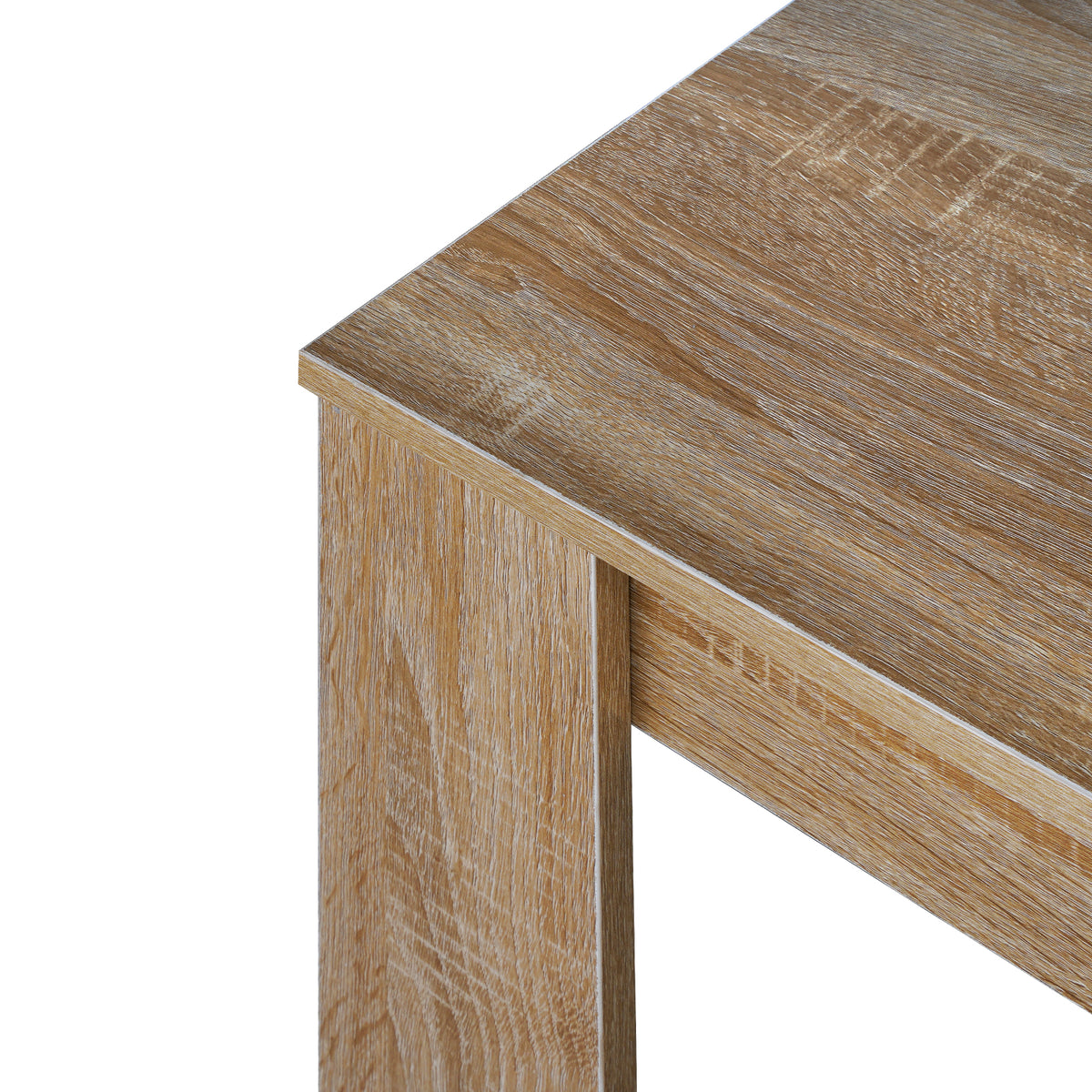 LivaraHome Olson Rectangular Dining Table Thick Wood Tabletop - Modern
