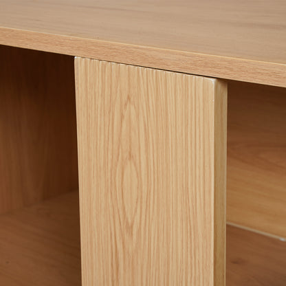 LivaraHome Mossa 4 Door Sideboard Modern Buffet Storage Cabinet - Natural