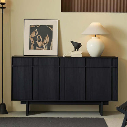 LivaraHome Pekin 4 Door Buffet Cabinet with Storage Credenza - Classic
