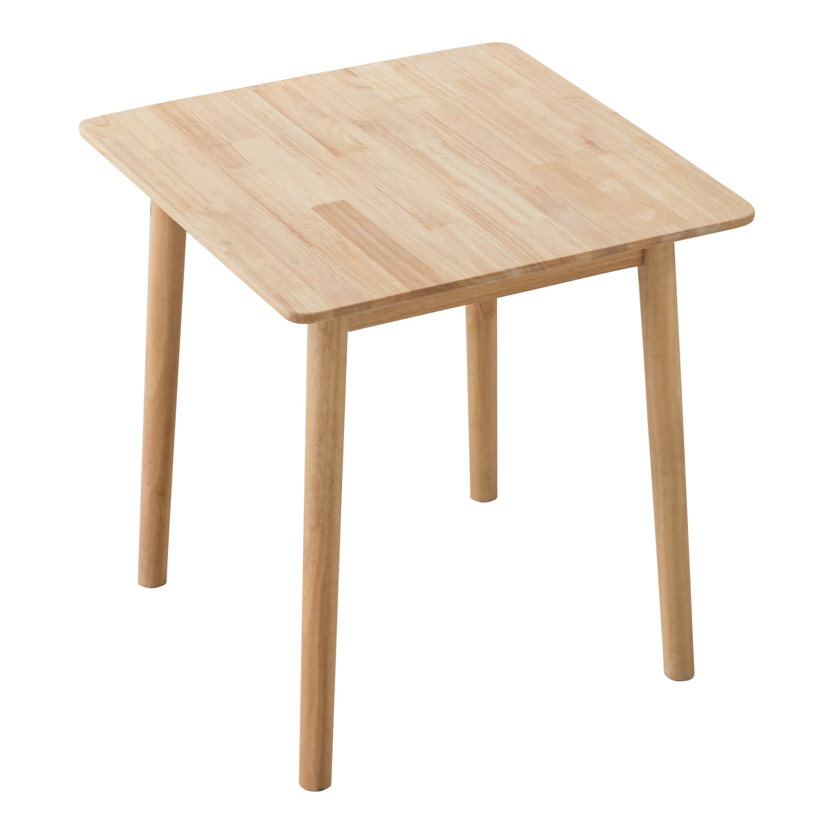 LivaraHome Nor Square Solid Rubberwood Dining Table for 4